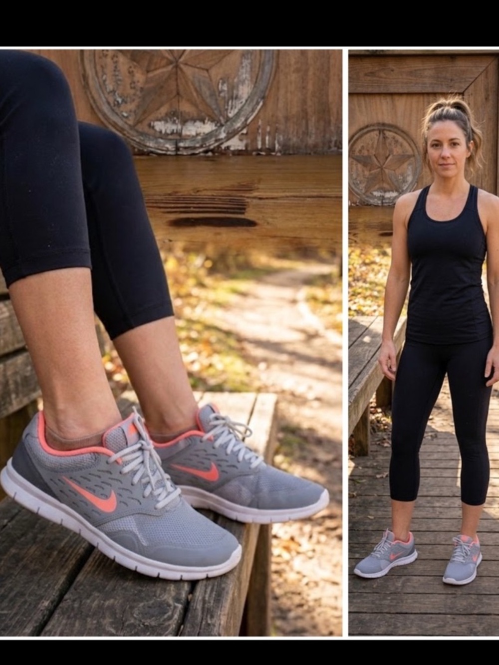 Nike Low Gray Coral Athletic Comfort Lace Up Shoes 677136-061 Women's Size 7